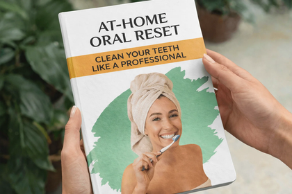 At-Home Oral Reset bonus guide, included free with the 6-bottle package