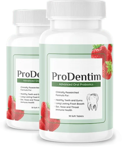 Two bottles of ProDentim oral probiotic supplement